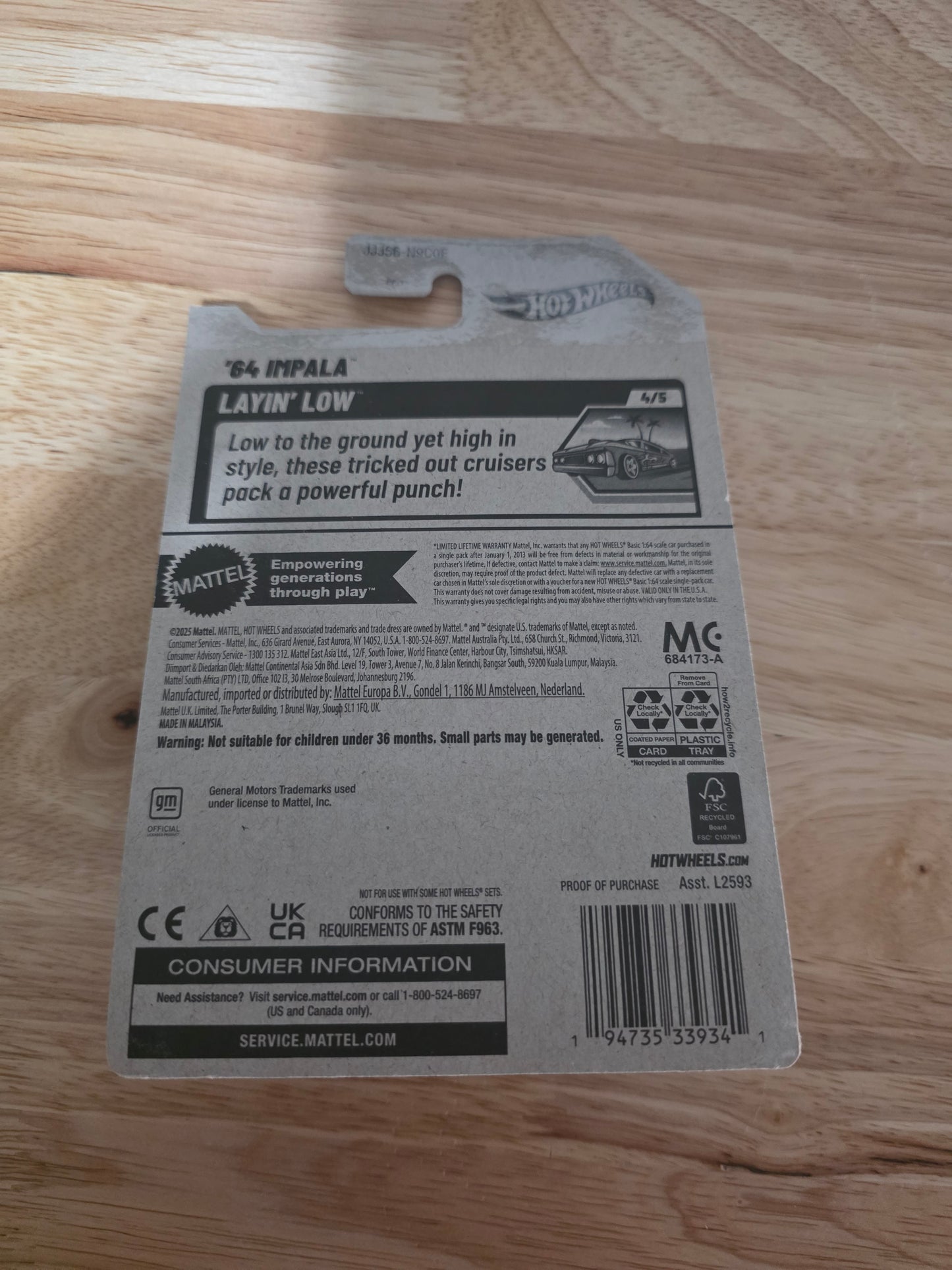 Hot Wheels 64 Impala 2026 Mainline Layin Low 95/250 New