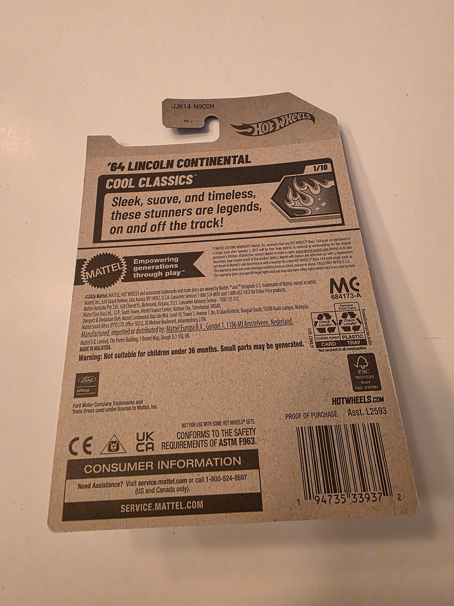 Hot Wheels 64 Lincoln Continental 2026 Mainline Cool Classics 170/250 New