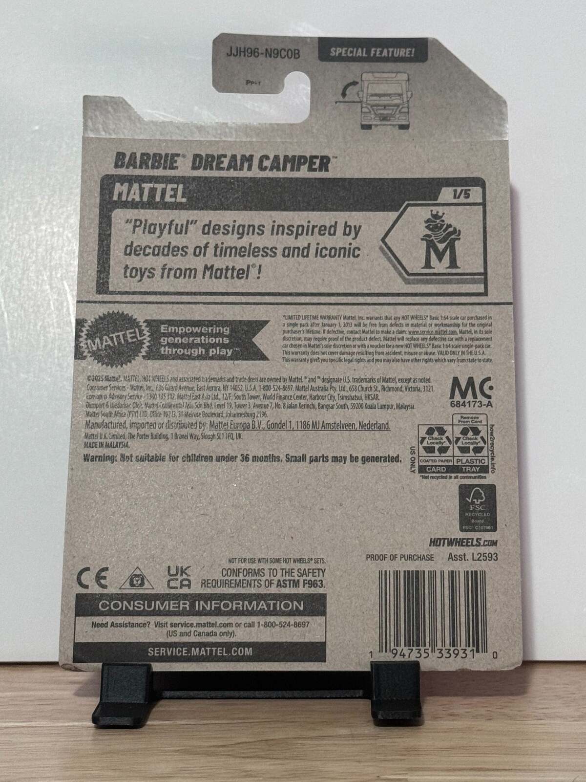 Hot Wheels Barbie Dream Camper | Mattel 1/5 | 21/250 | Pink