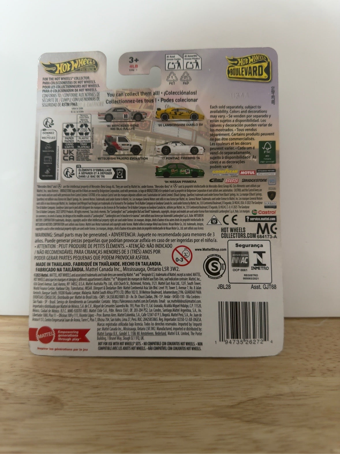Hot Wheels Premium Boulevard '77 Pontiac Firebird TA back package view