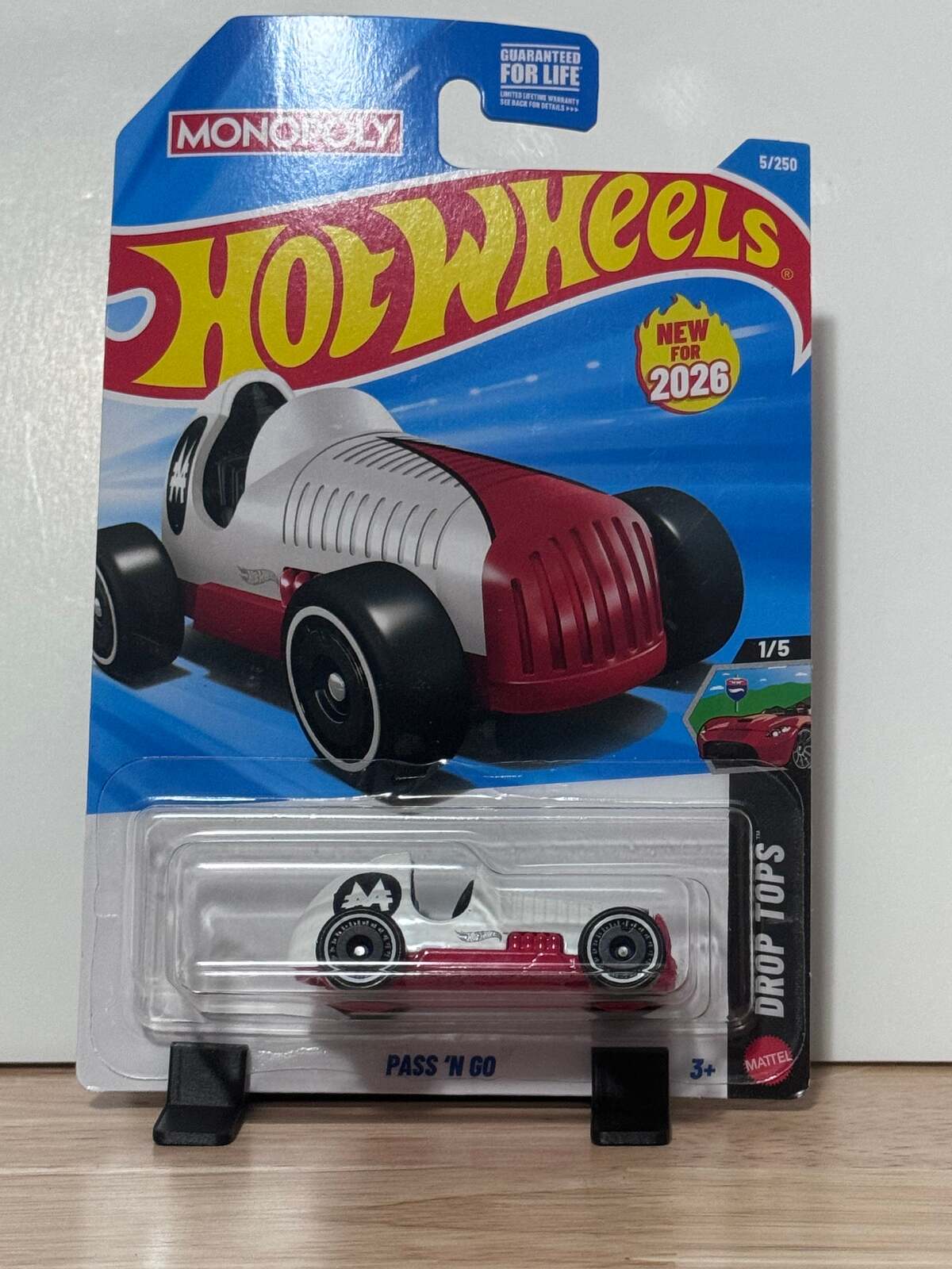 Hot Wheels Pass 'N Go | Monopoly Red & White | Drop Tops 1/5 | 5/250 | 2026