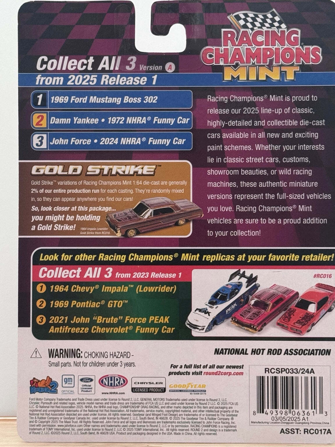 Racing Champions Mint John Force 2024 PEAK Chevrolet Camaro SS NHRA Funny Car