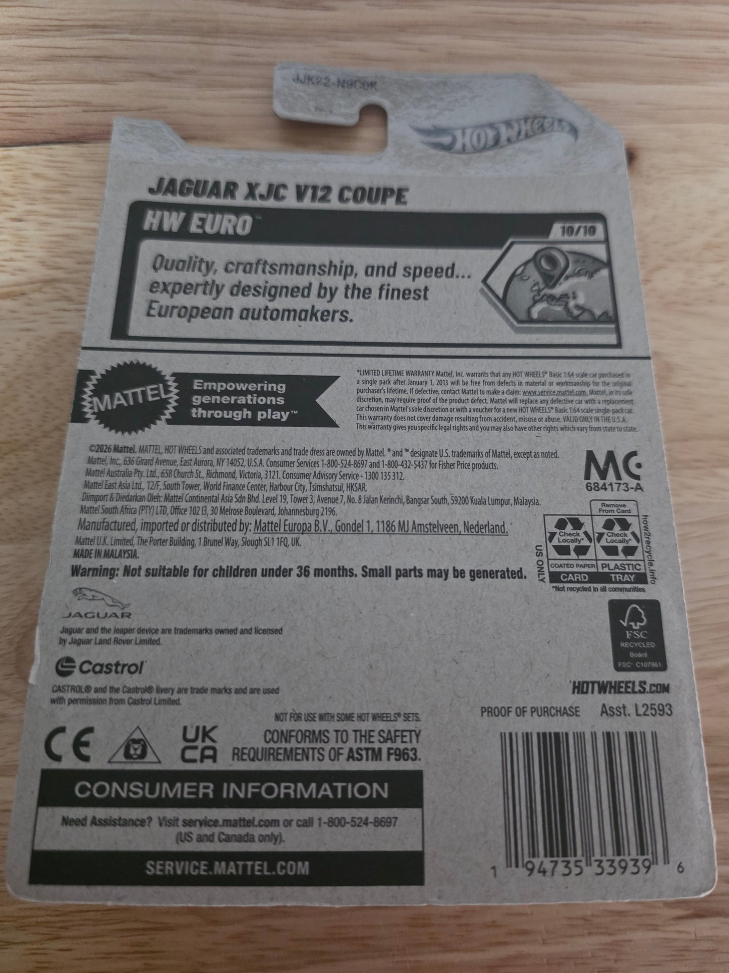 Hot Wheels Jaguar XJ C V12 Coupe 2026 Mainline HW Euro 206/250 New