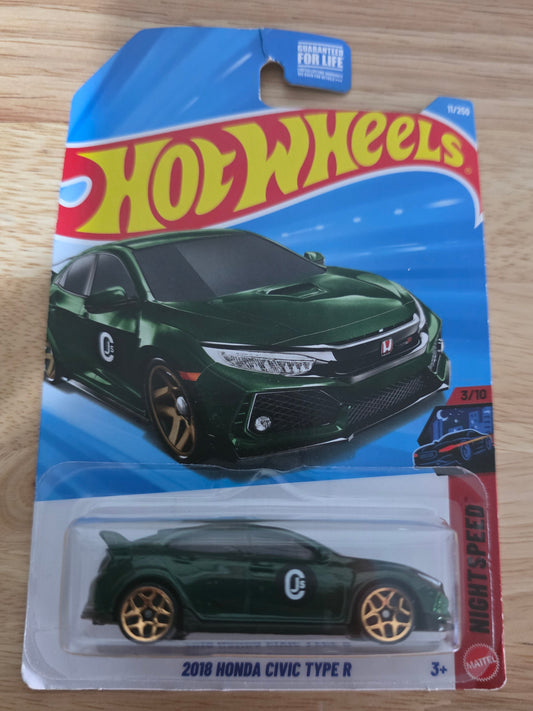 Hot Wheels 2018 Honda Civic Type R | Nightspeed 3/10 | 11/250 | 2026 | Factory Fresh