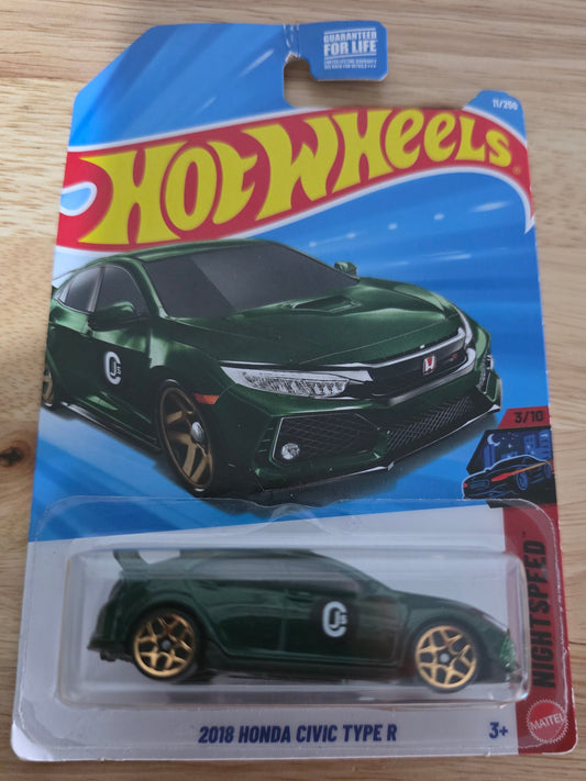 Hot Wheels 2018 Honda Civic Type R | Nightspeed 3/10 | 11/250 | 2026 | Factory Fresh