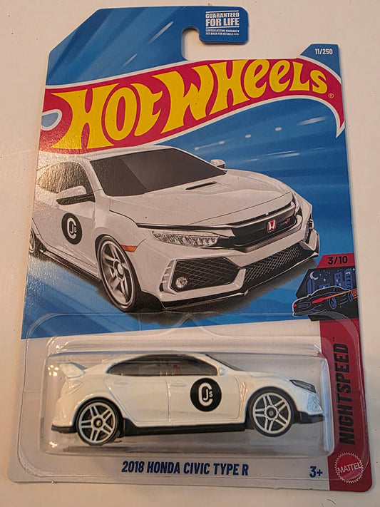 Hot Wheels 2018 Honda Civic Type R | Night Speed 3/10 | 111/250 | 2025 | Factory Fresh