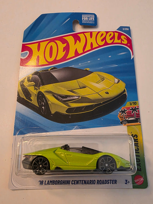 Hot Wheels '16 Lamborghini Centenario Roadster | Exotics 1/10 | 2/250 | 2025 | Showcase Ready