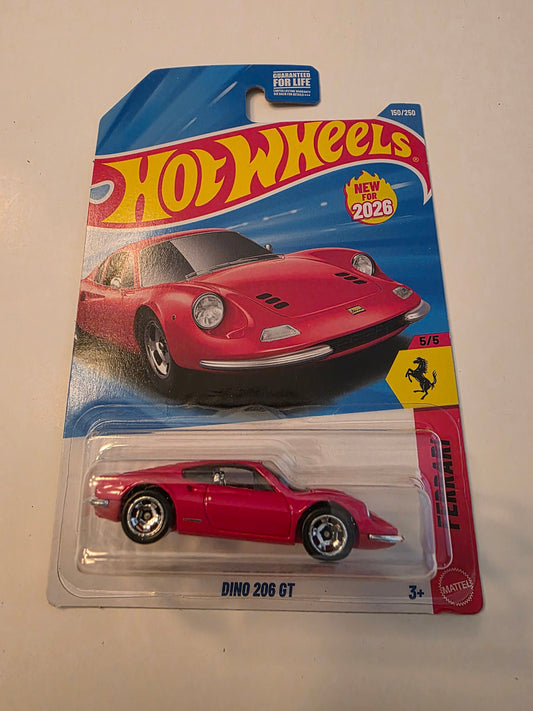 Hot Wheels Dino 206 GT 2026 Mainline Ferrari 150/250 New