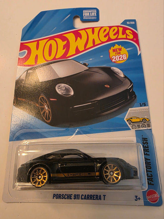 Hot Wheels Porsche 911 Carrera T | Factory Fresh 1/5 | 151/250 | 2026 | Showcase Ready