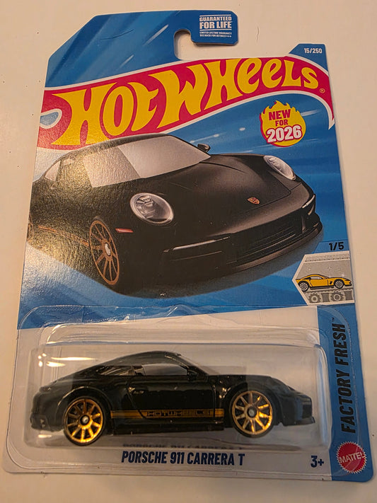 Hot Wheels Porsche 911 Carrera T | Factory Fresh 1/5 | 151/250 | 2026 | Showcase Ready