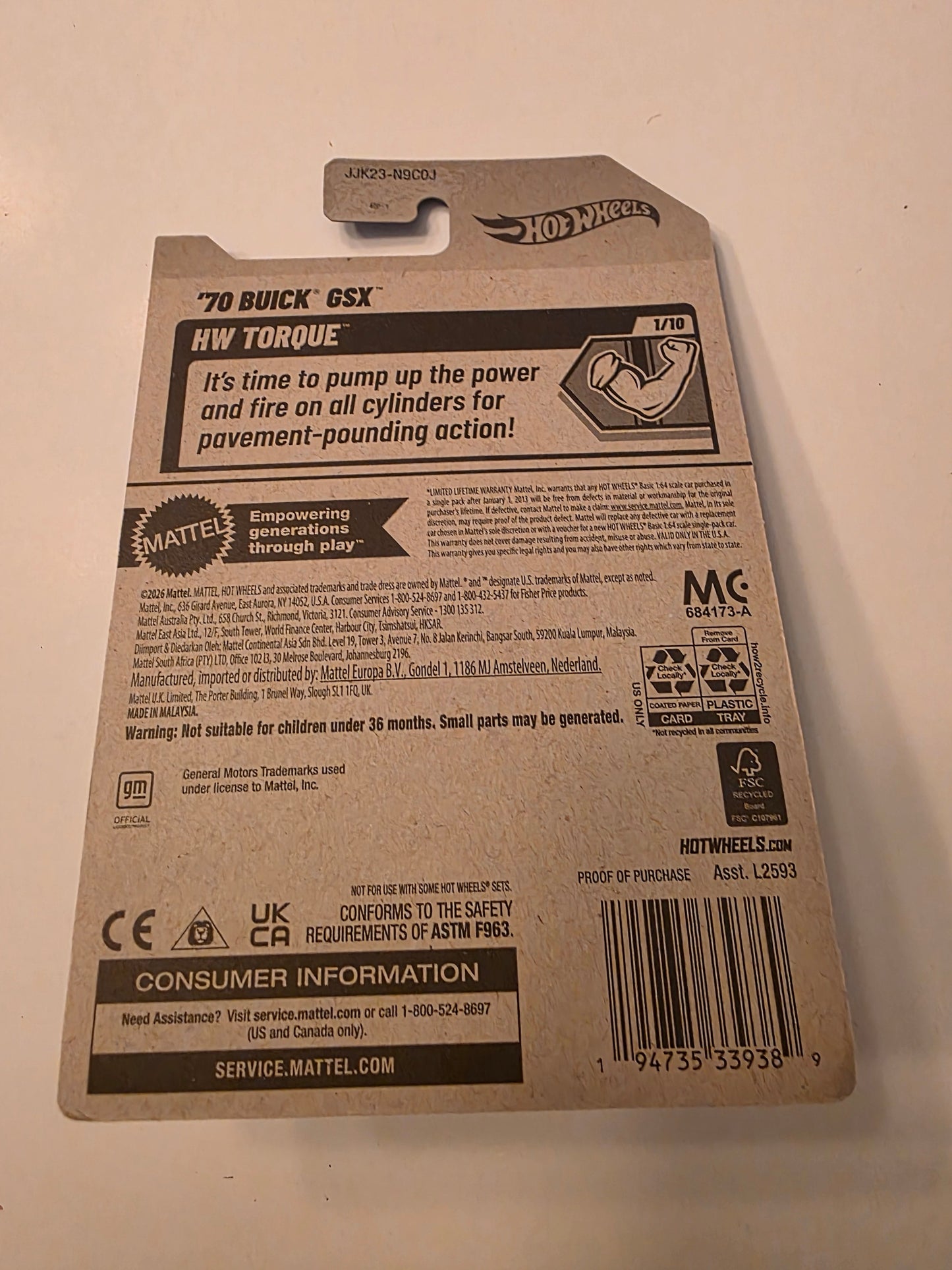 Hot Wheels '70 Buick GSX | HW Torque 1/10 | 183/250 | 2026 | Factory Fresh