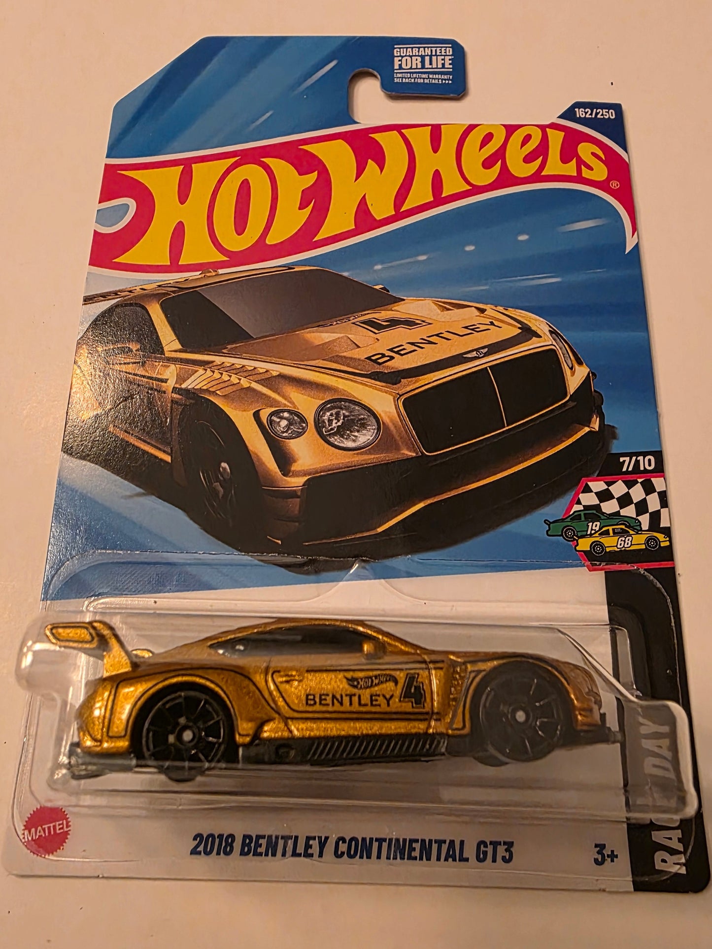 Hot Wheels 2018 Bentley Continental GT3 | Race Day 7/10 | 162/250 | 2025 | Showcase Ready