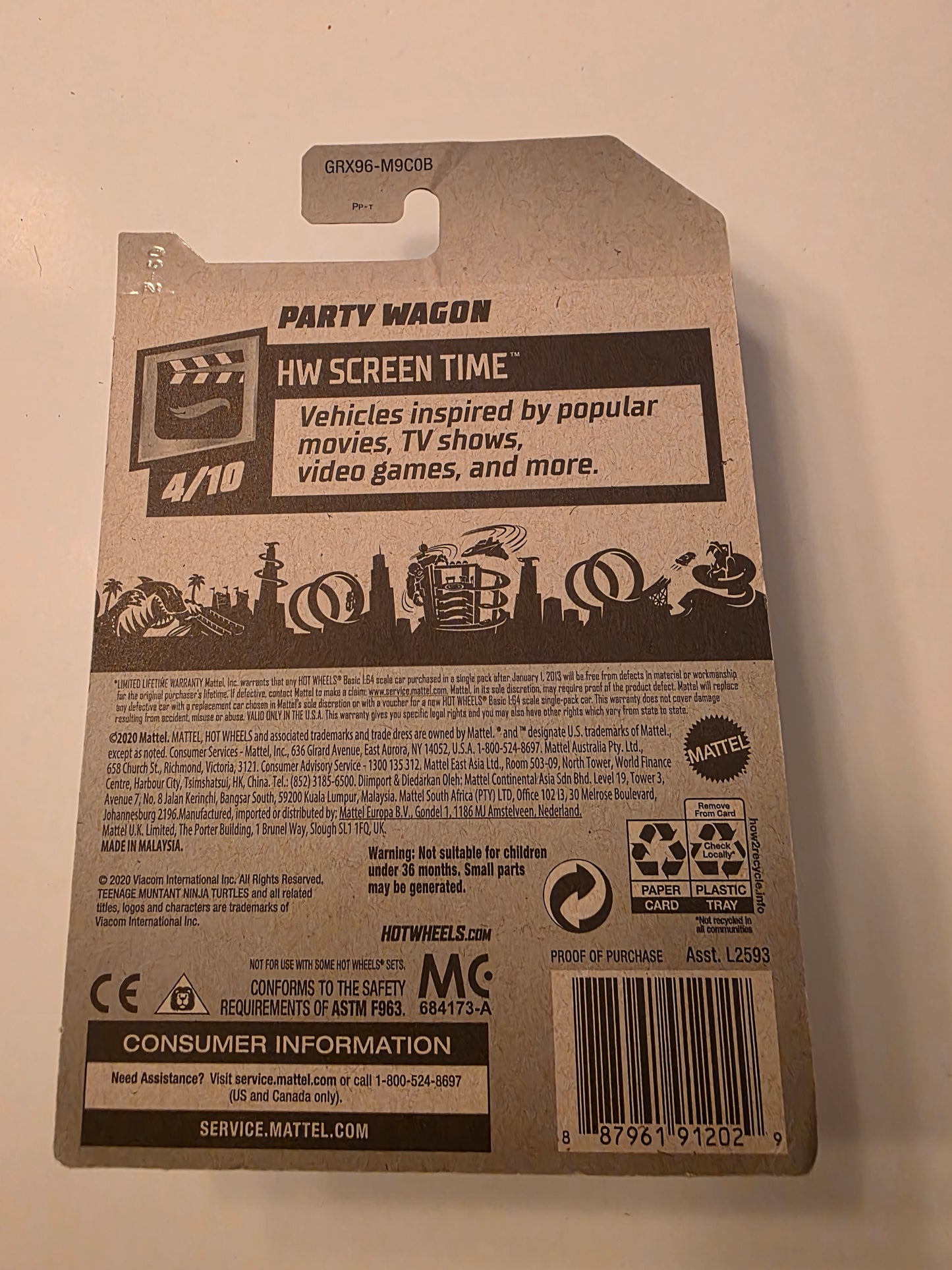 Hot Wheels Party Wagon | HW Screen Time 4/10 | 39/250 | 2020 | Factory Fresh