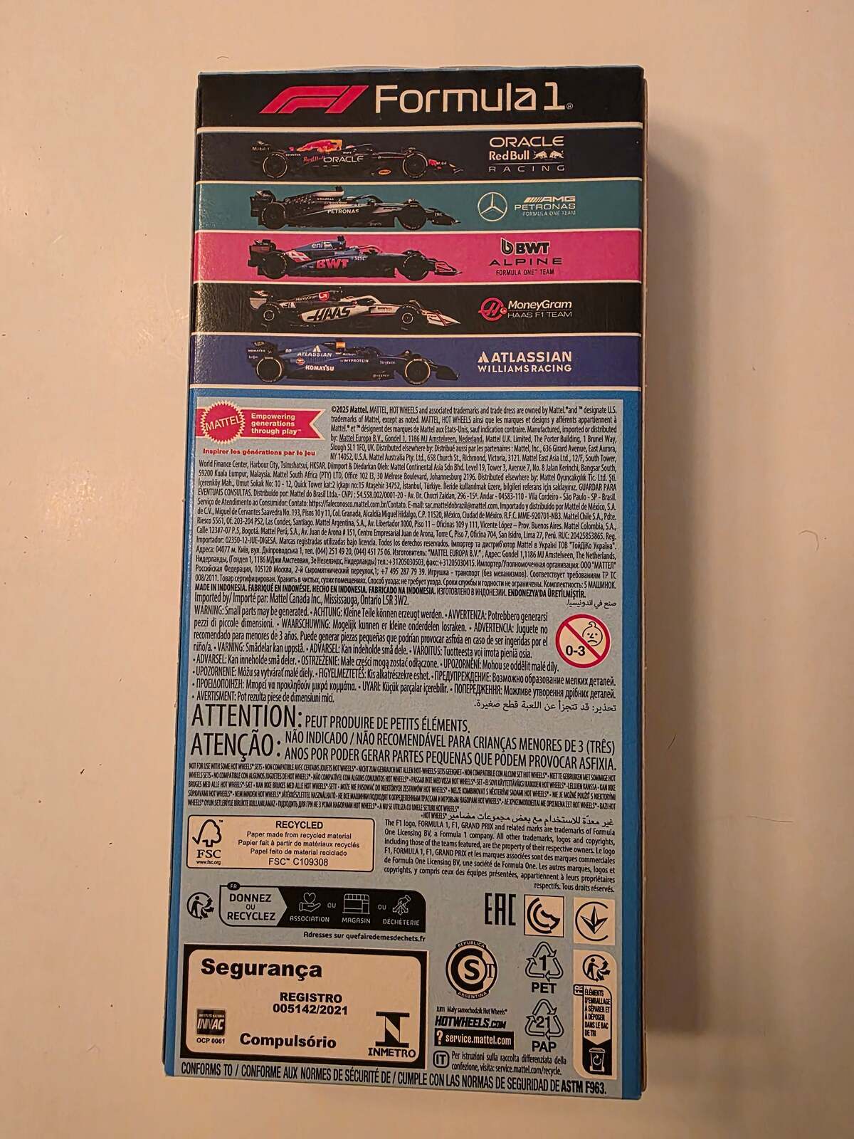 Hot Wheels Formula 1 5-Pack