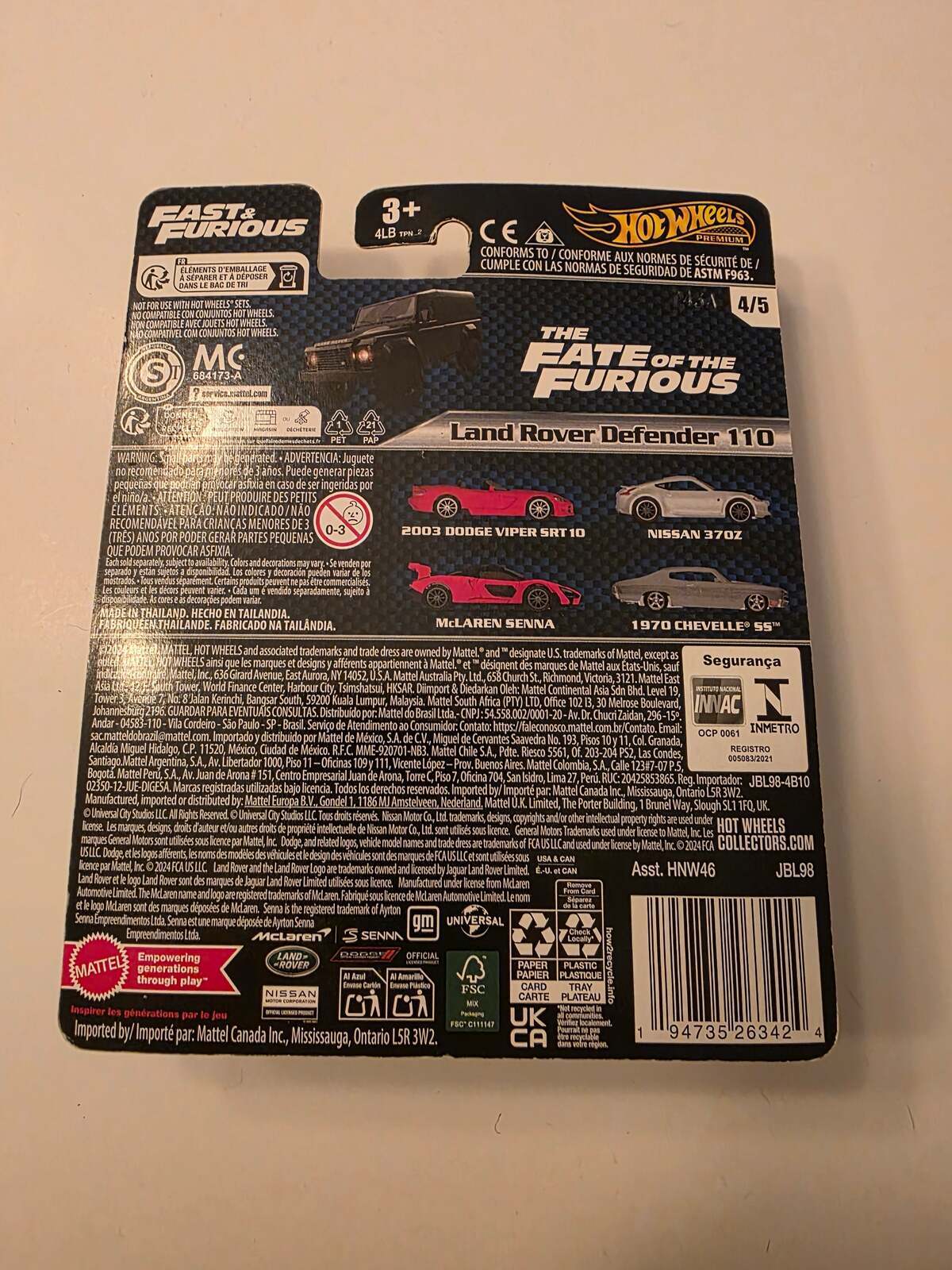 Hot Wheels Land Rover Defender 110 | Fast & Furious 4/5 | 4/5 | 2026