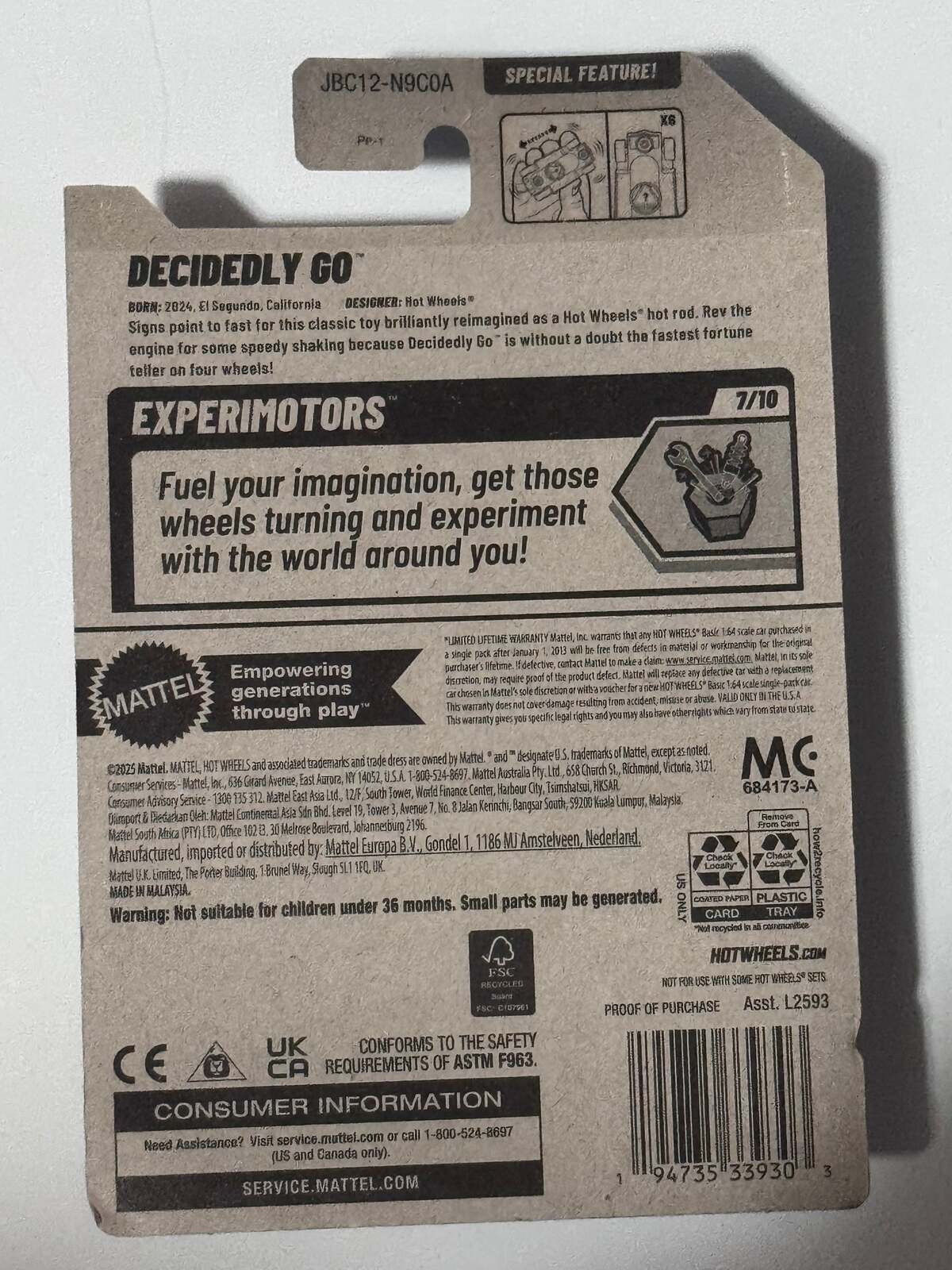 Hot Wheels Decidedly Go Magic 8 Ball Experimotors 7/10 2025