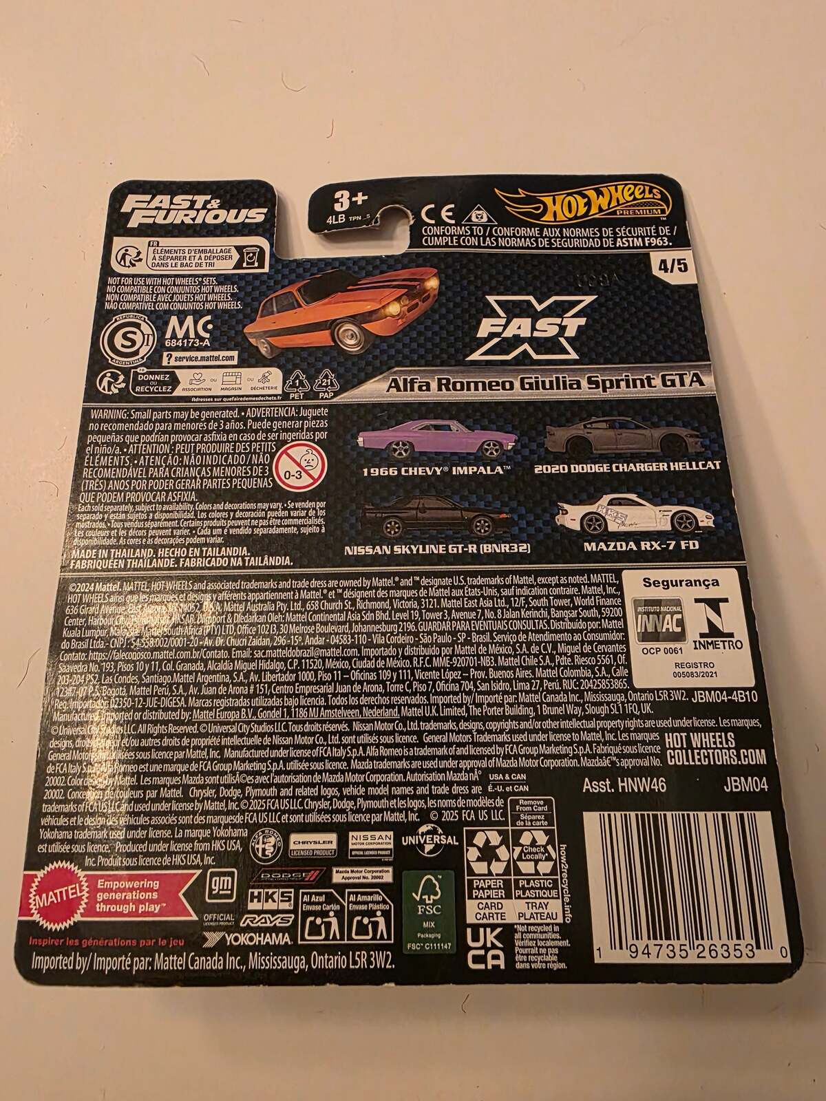 Hot Wheels Premium Alfa Romeo Giulia Sprint GTA | Fast X 4/5