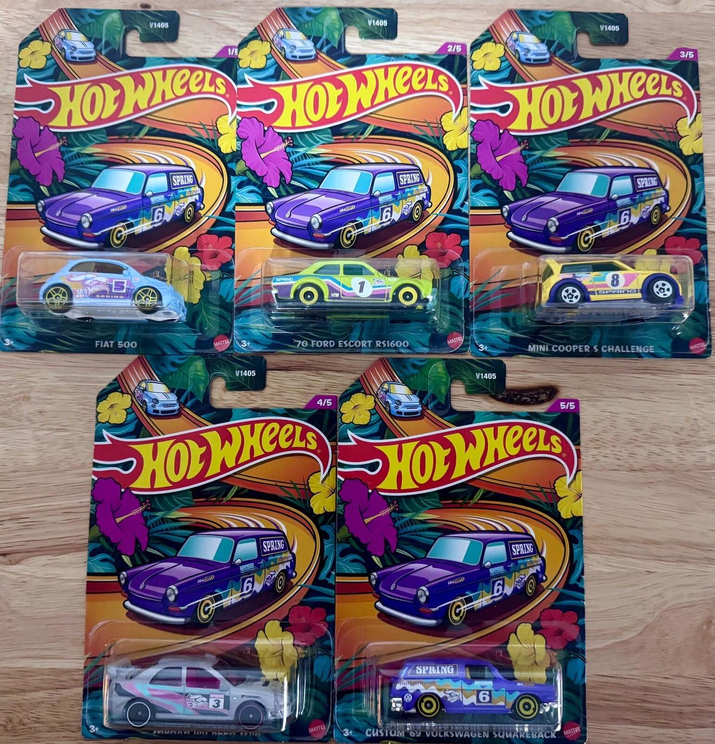 Hot Wheels Spring | Complete 5-Car Set
