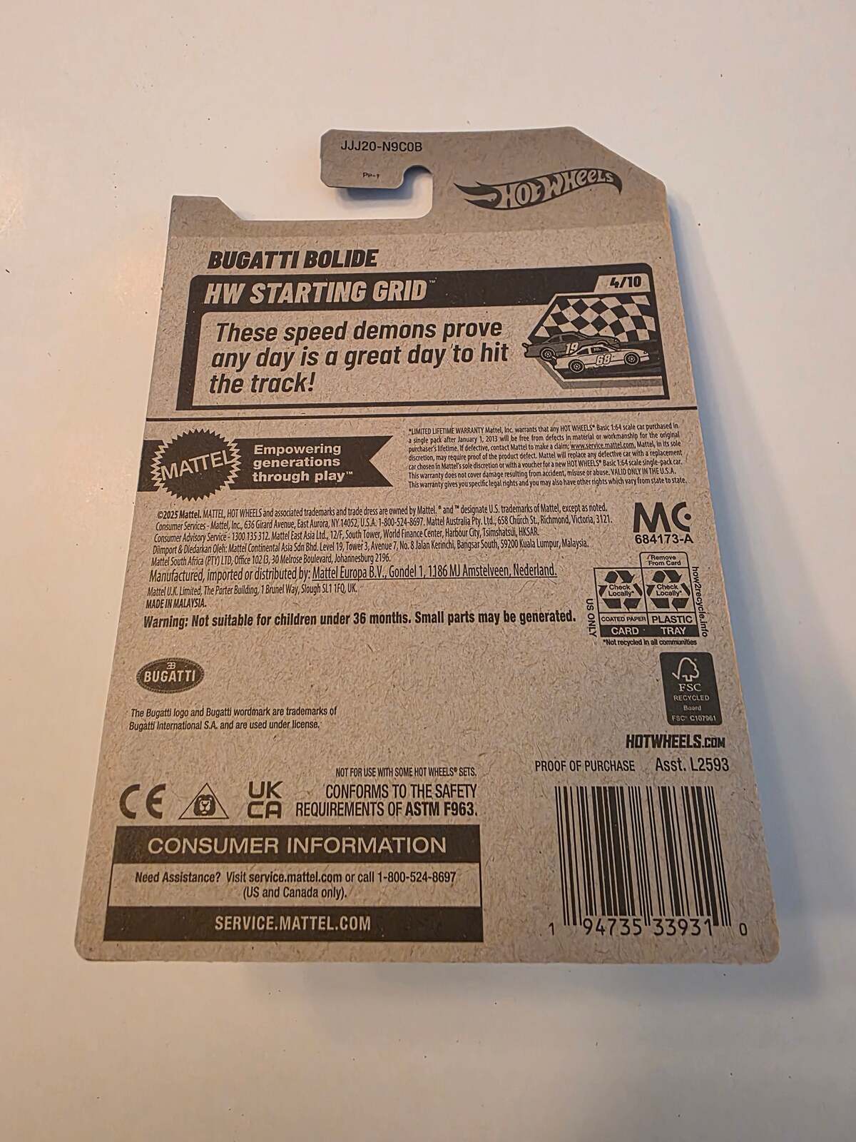 Hot Wheels Bugatti Bolide | HW Starting Grid 4/10 | 50/250
