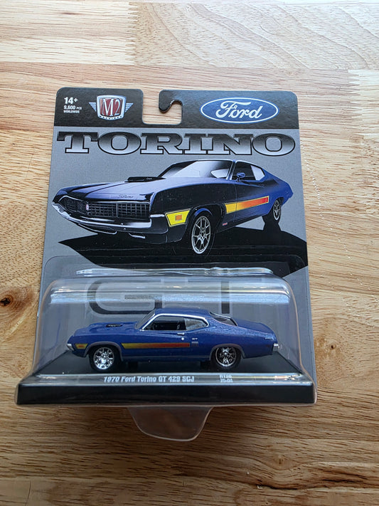 M2 Machines 1970 Ford Torino GT 429 SCJ front packaging