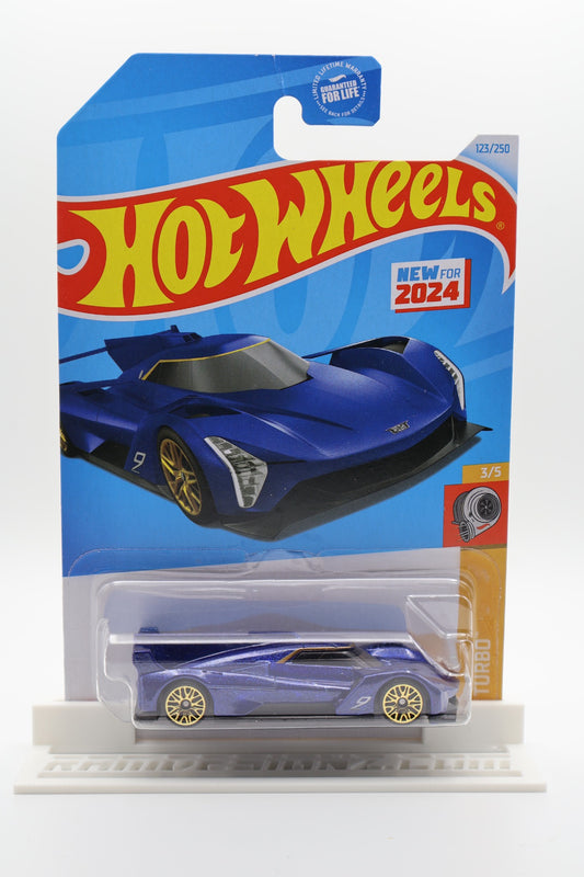 Hot Wheels Cadillac Project GTP Hypercar dark blue HW Turbo 3/5 123/250