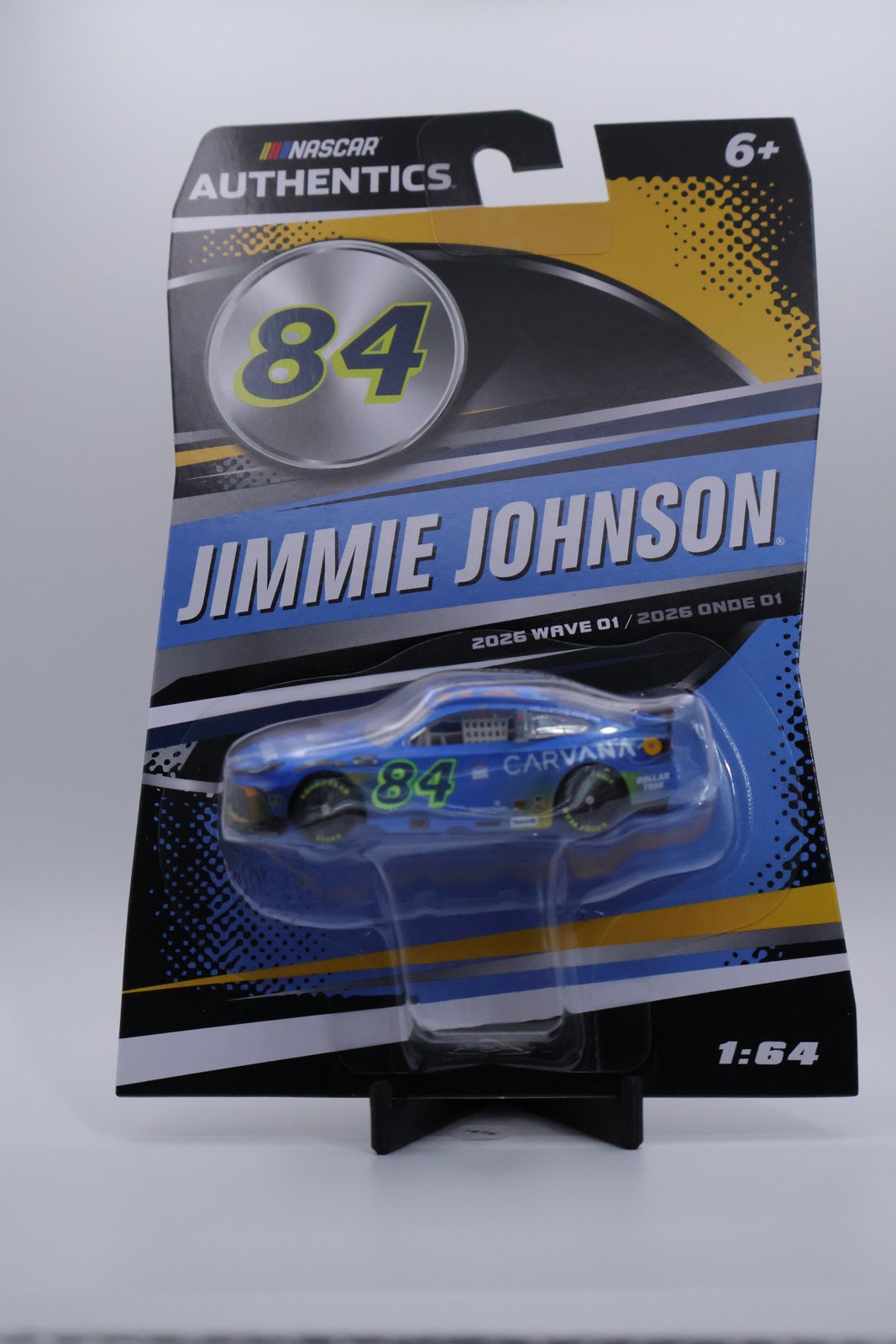 Jimmie Johnson #84 Carvana NASCAR Authentics 1:64 diecast, front of card