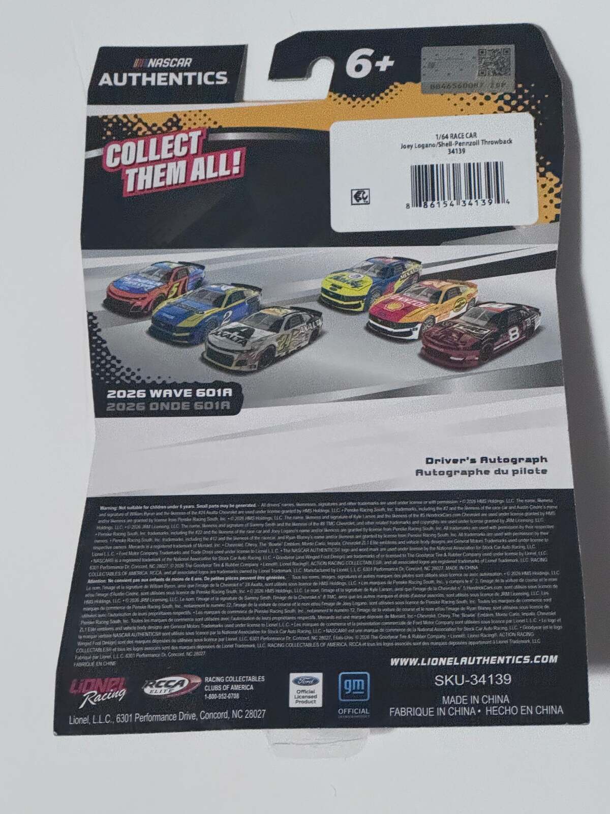 NASCAR Authentics Joey Logano #22 Shell Pennzoil 2026