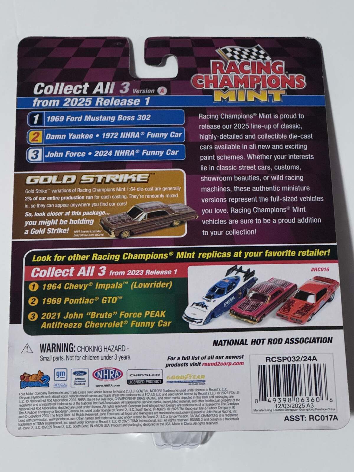 Racing Champions Mint 1972 Plymouth Cuda NHRA Funny Car