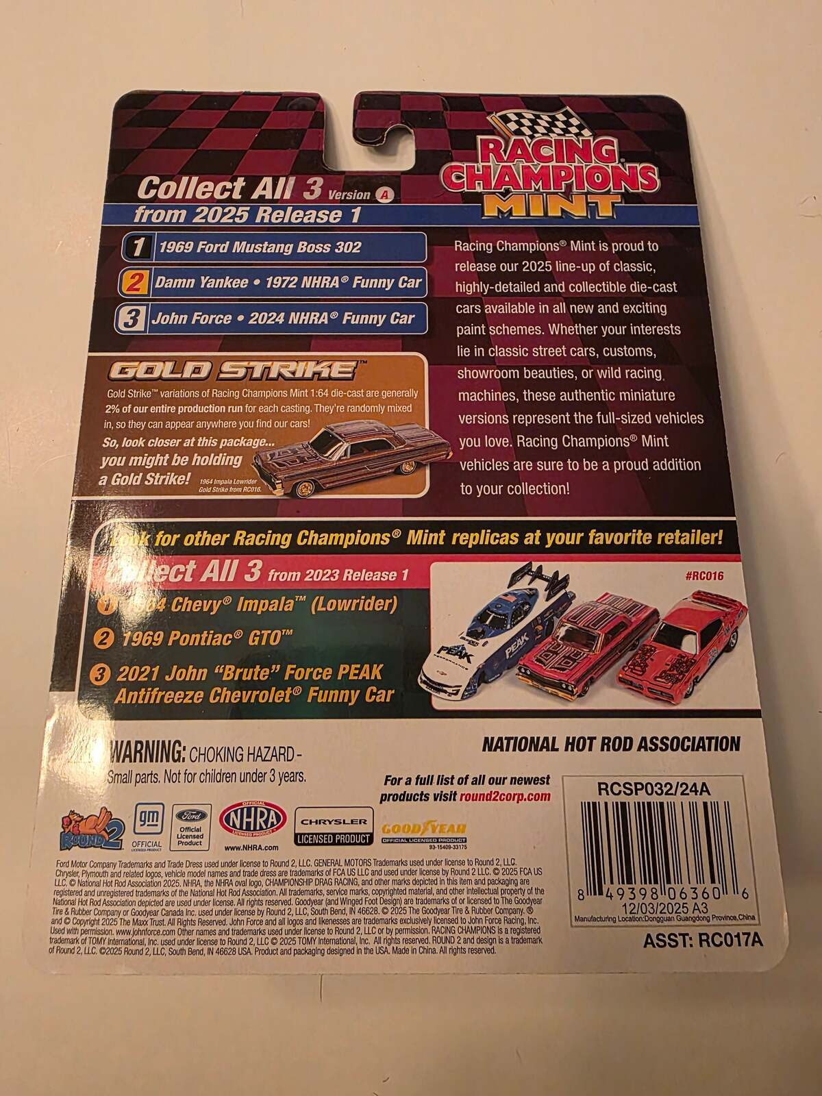 Racing Champions Mint 1972 Plymouth Cuda | 2025 Release 1 Version A | 2/3