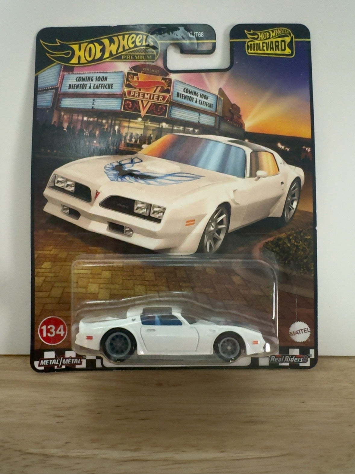 Hot Wheels Premium Boulevard '77 Pontiac Firebird TA front package view
