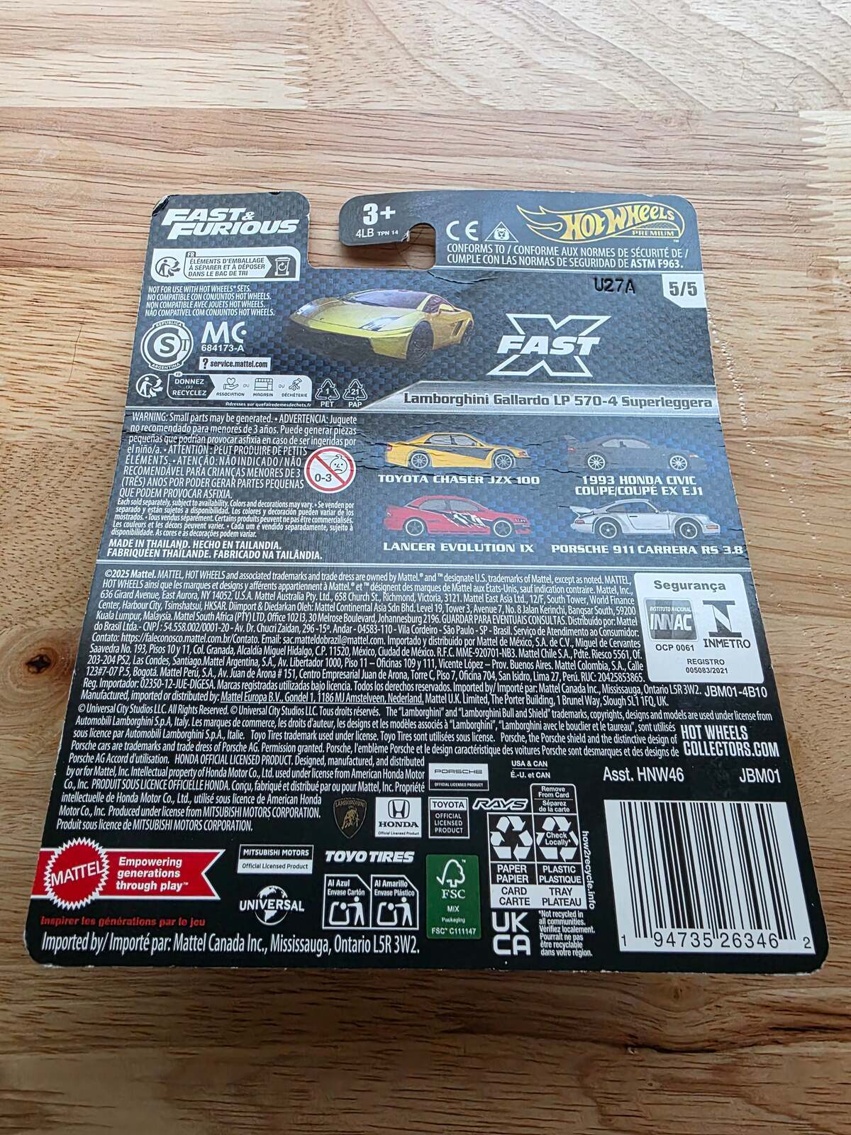 Hot Wheels Lamborghini Gallardo LP 570-4 Superleggera | Fast X 5/5 | 5/5